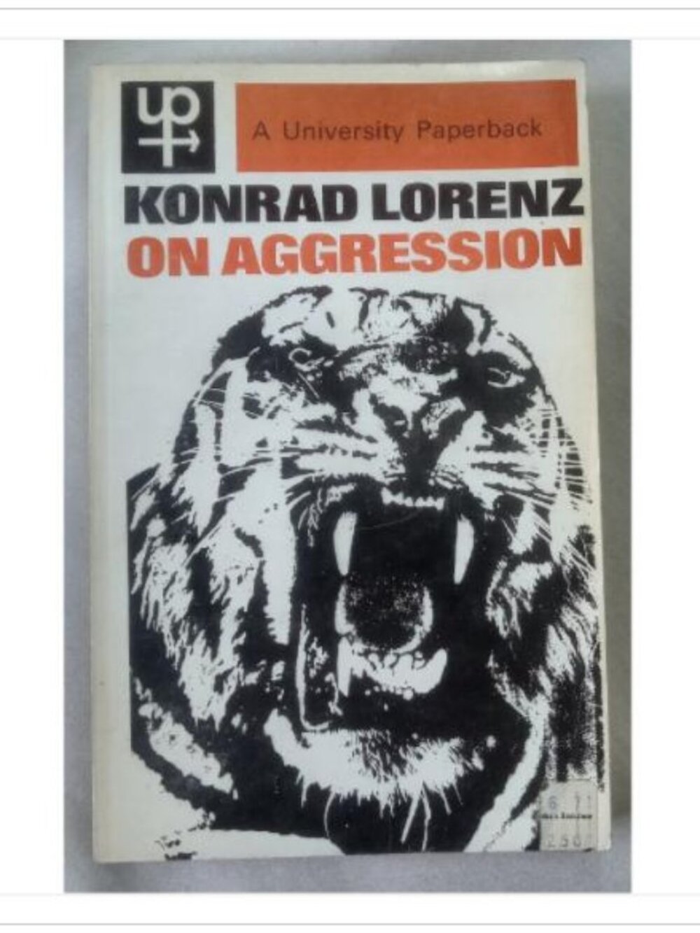 On Aggression Konrad Lorenz 1970 Reprint Edition Paperback Book Vintage Novel